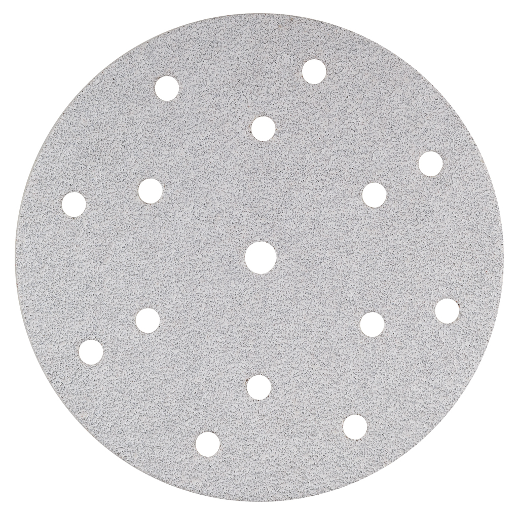 Schuurschijven 150 mm white velcro 15 gaats Schuurschijven 150 mm white velcro 15 gaats