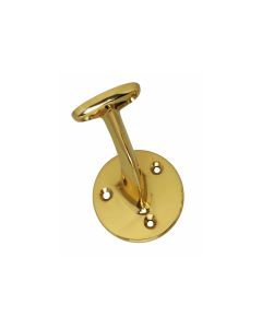 INTERSTEEL Leuninghouder opschroevend hol zadel messing gelakt