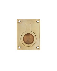 INTERSTEEL Luikring recht 65mm x 49mm messing gelakt