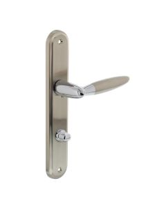 INTERSTEEL Deurkruk 1682 Elen op langschild WC78/8mm chroom/nikkel mat