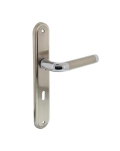 INTERSTEEL Deurkruk 1683 Agatha op langschild sleutelgat 72mm chroom/nikkel mat