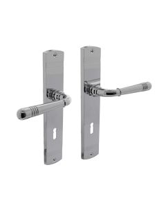 INTERSTEEL Deurkruk 1705 Emily op langschild sleutelgat 72mm chroom