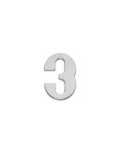 INTERSTEEL Huiscijfer nr. 3 modern 120mm chroom