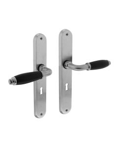 INTERSTEEL Deurkruk Courgette met ovaal schild 238x39x9mm sleutelgat 56mm mat chroom