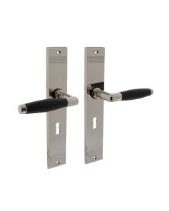 INTERSTEEL Deurkruk Ton basic met schild groef 235x43x5mm sleutelgat 56mm nikkel