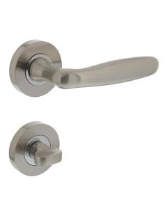 INTERSTEEL Deurkruk 1692 Bjorn op rond rozet 7mm nokken met WC8mm nikkel mat