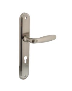 INTERSTEEL Deurkruk 1692 Bjorn op langschild profielcilinder 72mm nikkel mat