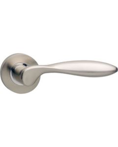 INTERSTEEL Gatdeel links 1695 George op rond rozet 7mm nokken nikkel mat