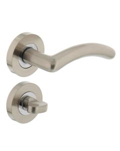 INTERSTEEL Deurkruk 1699 Marieke op rond rozet 7mm nokken met WC8mm nikkel mat