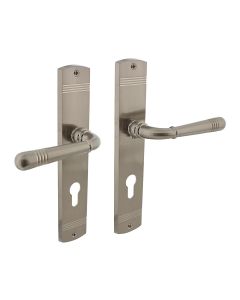 INTERSTEEL Deurkruk 1705 Emily op langschild profielcilinder 72mm nikkel mat