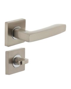 INTERSTEEL Deurkruk 1714 Dean op vierkant rozet 7mm nokken met WC8mm chroom/nikkel mat