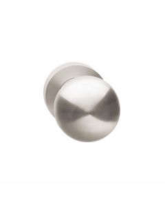 INTERSTEEL Knop 212600 rond centraal vast op ronde rozet, 7mm nok met stift M10/8x89mm nikkel mat
