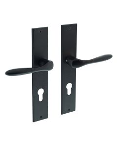 INTERSTEEL Deurkruk Banaan op schild 236x44x5 mm PC 72 mm zwart