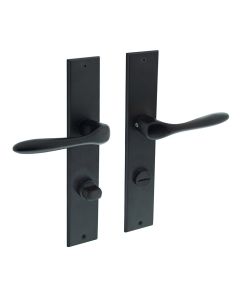 INTERSTEEL Deurkruk Banaan op schild 236x44x5 mm WC 78/8 mm zwart