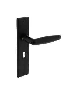 INTERSTEEL Deurkruk Sophie met schild 181x41x7mm sleutelgat 56mm mat zwart