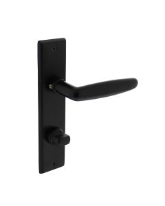 INTERSTEEL Deurkruk Sophie met schild 181x41x7mm WC63/8mm mat zwart