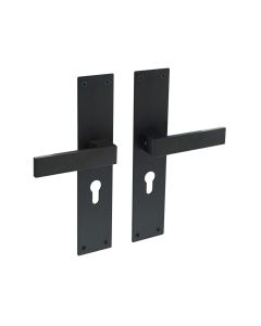 INTERSTEEL Deurkruk Amsterdam met schild 250x55x2mm profielcilindergat 55mm zwart