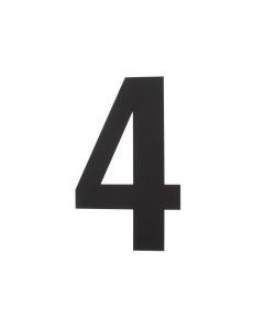 INTERSTEEL Huisnummer 4 XL hoogte 300mm rvs/mat zwart
