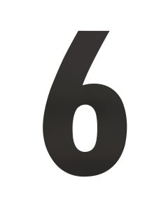 INTERSTEEL Huisnummer 6 XXL hoogte 500mm rvs/mat zwart