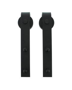 INTERSTEEL Set van 2 rollers recht 290mm tbv schuifdeursysteem 450101, incl. bevestiging, mat zwart