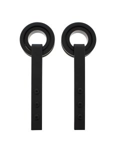 INTERSTEEL Set van 2 rollers open wiel 255mm tbv schuifdeursysteem 450123, incl. bevestiging, staal mat zwart