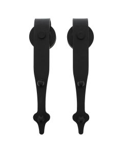 INTERSTEEL Set van 2 rollers pijlvorm 290mm tbv schuifdeursysteem 450124, incl. bevestiging, staal mat zwart