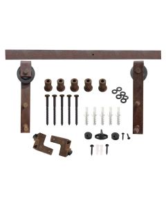 INTERSTEEL Schuifdeursysteem 2 meter, hangrollen recht 290mm, staal antiek finish