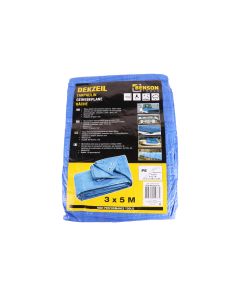 003134 Dekzeil 3 x 5 mtr blauw