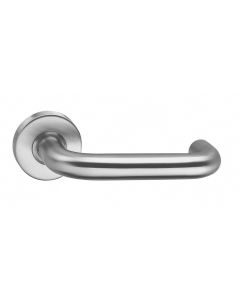 INTERSTEEL Deurkruk Rond op rozet met ring met veer RVS