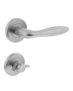 INTERSTEEL Deurkruk Jupiter op rond rozet met WC8mm l RVS