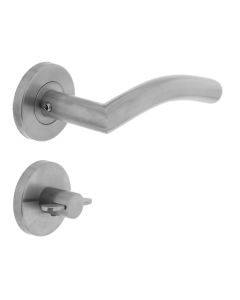 INTERSTEEL Deurkruk Lisa/hoek 90°op rozet met WC8mm RVS