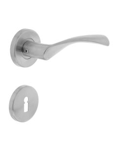 INTERSTEEL Deurkruk Vlinder op rozet met sleutelgat plaatje RVS