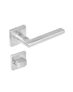 INTERSTEEL Deurkruk hoek 90 plat op rozet vierkant wc8 rvs