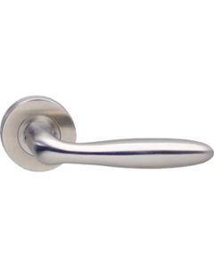 INTERSTEEL Gatdeel links 1281 Jupiter op rond rozet staal met 7mm nok RVS