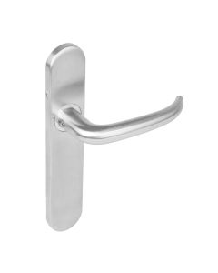 INTERSTEEL Deurkruk 1294 Sabel op verdekt schild blind met nokken 7mm RVS EN1906/4