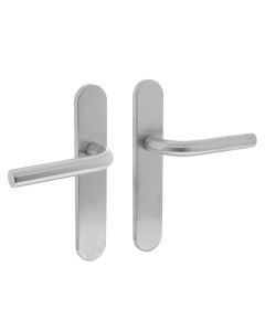 INTERSTEEL Deurkruk 1296 Recht op verdekt schild blind met nokken 7mm RVS EN1906/4 klein krukgat