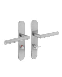 INTERSTEEL Deurkruk 1297 Hoek 90°op verdekt schild WC63/8mm rechts met nokken 7mm RVS EN1906/4 klein krukgat