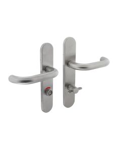 INTERSTEEL Basic+ Deurkruk rond op verdekt schild WC72/8 stiftbediening + nokken 7mm ITAL EN1906