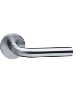 INTERSTEEL Gatdeel links Recht op rond rozet 55mm plus 7mm nokken RVS EN1906/4