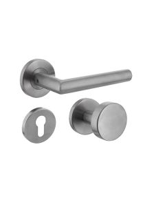 INTERSTEEL Wisselgarnituur rechts recht Hoek 90°op rozet RVS EN1906/4