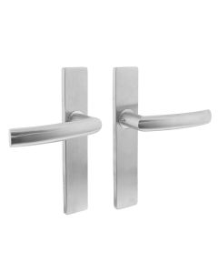 INTERSTEEL Deurkruk 1327 Blok op verdekt schild rechthoek blind met nokken 7mm RVS EN1906/4