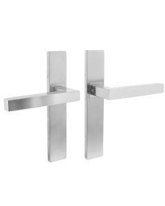 INTERSTEEL Deurkruk 1337 Vierkant op verdekt schild rechthoek blind met nokken 7mm RVS EN1906/4