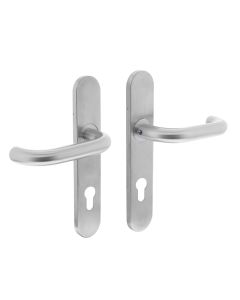 INTERSTEEL Deurkruk rond op verdekt schild profielcilindergat 72mm met nokken 7mm EN1906 groot krukgat