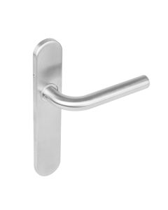 INTERSTEEL Deurkruk recht op verdekt schild blind met nokken 7mm EN1906 groot krukgat