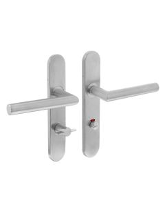 INTERSTEEL Deurkruk hoek 90 op verdekt schild WC63/8mm met nokken 7mm EN1906 groot krukgat