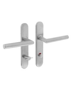 INTERSTEEL Deurkruk hoek 90 op verdekt schild WC72/8mm met nokken 7mm EN1906 groot krukgat