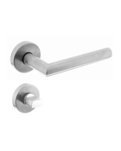 INTERSTEEL Deurkruk Hoek 90°met geveerde rozet met WC7mm ATP RVS