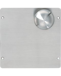 INTERSTEEL Knopschild links vierkant profielcilindergat 72mm RVS