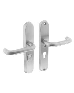 INTERSTEEL SKG3 Veiligheidsschilden geveerd kruk/kruk profielcilindergat 55mm met kerntrek beveiliging RVS