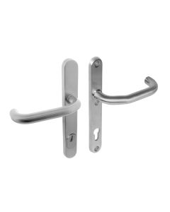 INTERSTEEL SKG3 smalschilden met kruk/kruk verkropt profielcilindergat 92mm met kerntrek beveiliging RVS